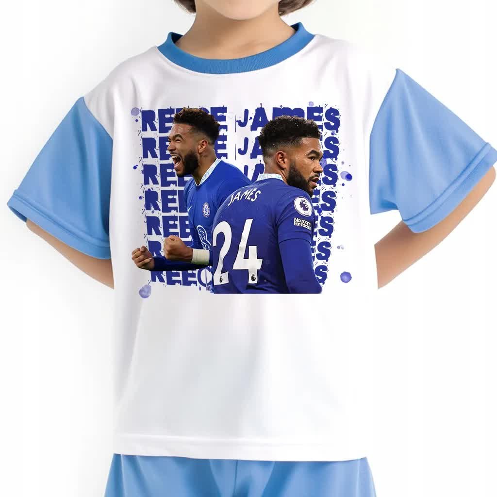 Piżama Dziecięca JAMES REECE Koszulka + Spodnie Piłkarskie Wzory 122 cm