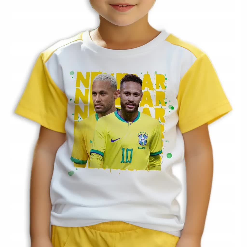 Piżama Dziecięca NEYMAR Koszulka + Spodnie Piłkarskie Wiele Wzorów 128 cm