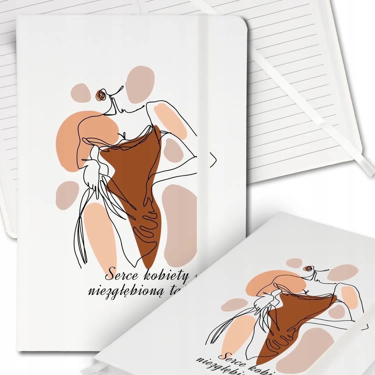 Notes Biały A5 Bullet JournalSERCE KOBIETY Top Wz