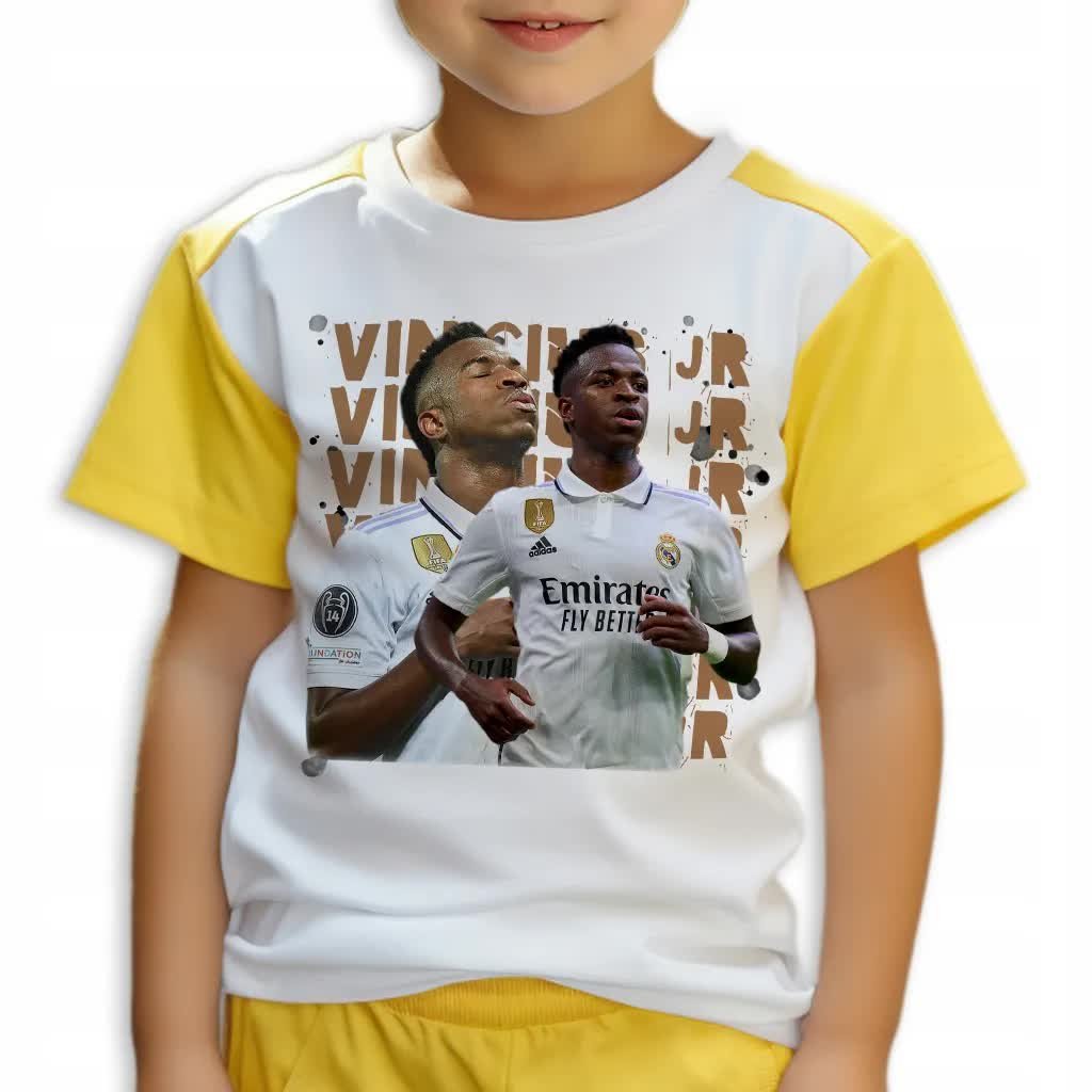 Piżama Dziecięca VINICIUS JR Koszulka + Spodnie Piłkarskie WZORY 110 cm