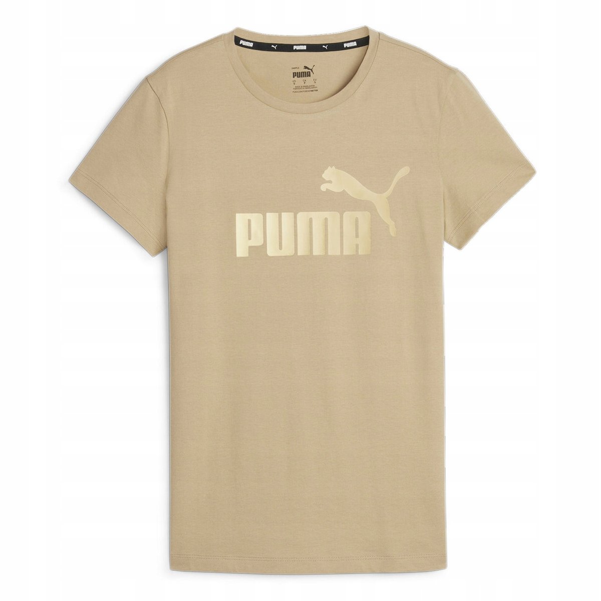 Koszulka damska T-SHIRT PUMA z krótkim rękawem bawełniana METALLIC LOGO S