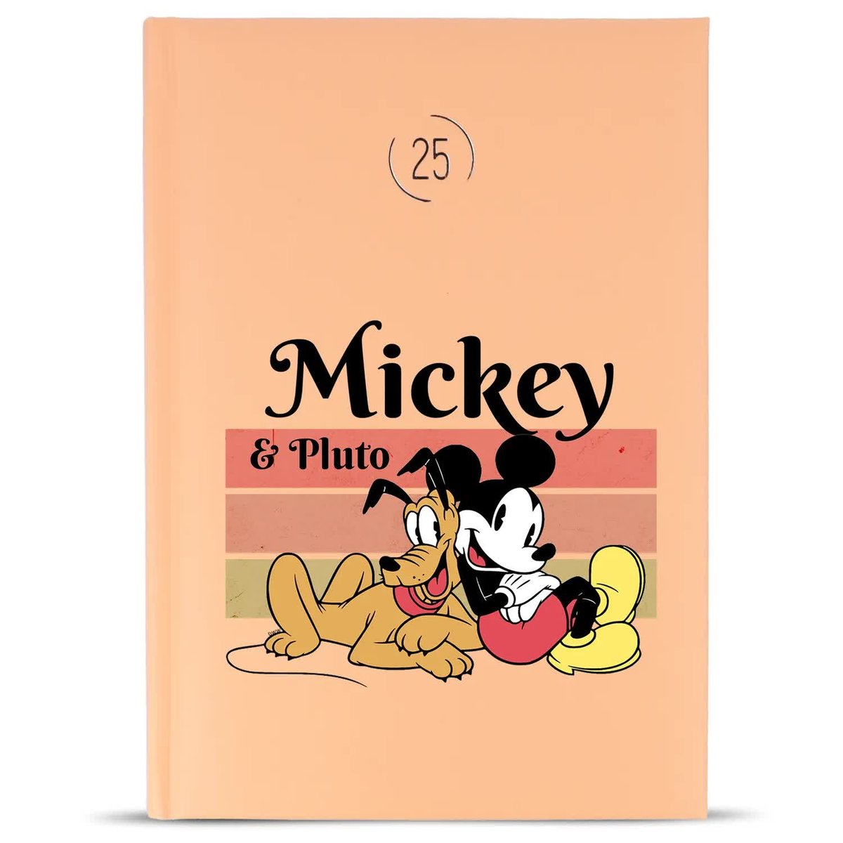 KALENDARZ A5 2025 Brzoskwiniowy Planer Prezent Dla Fana MICKEY PLUTO Wzory