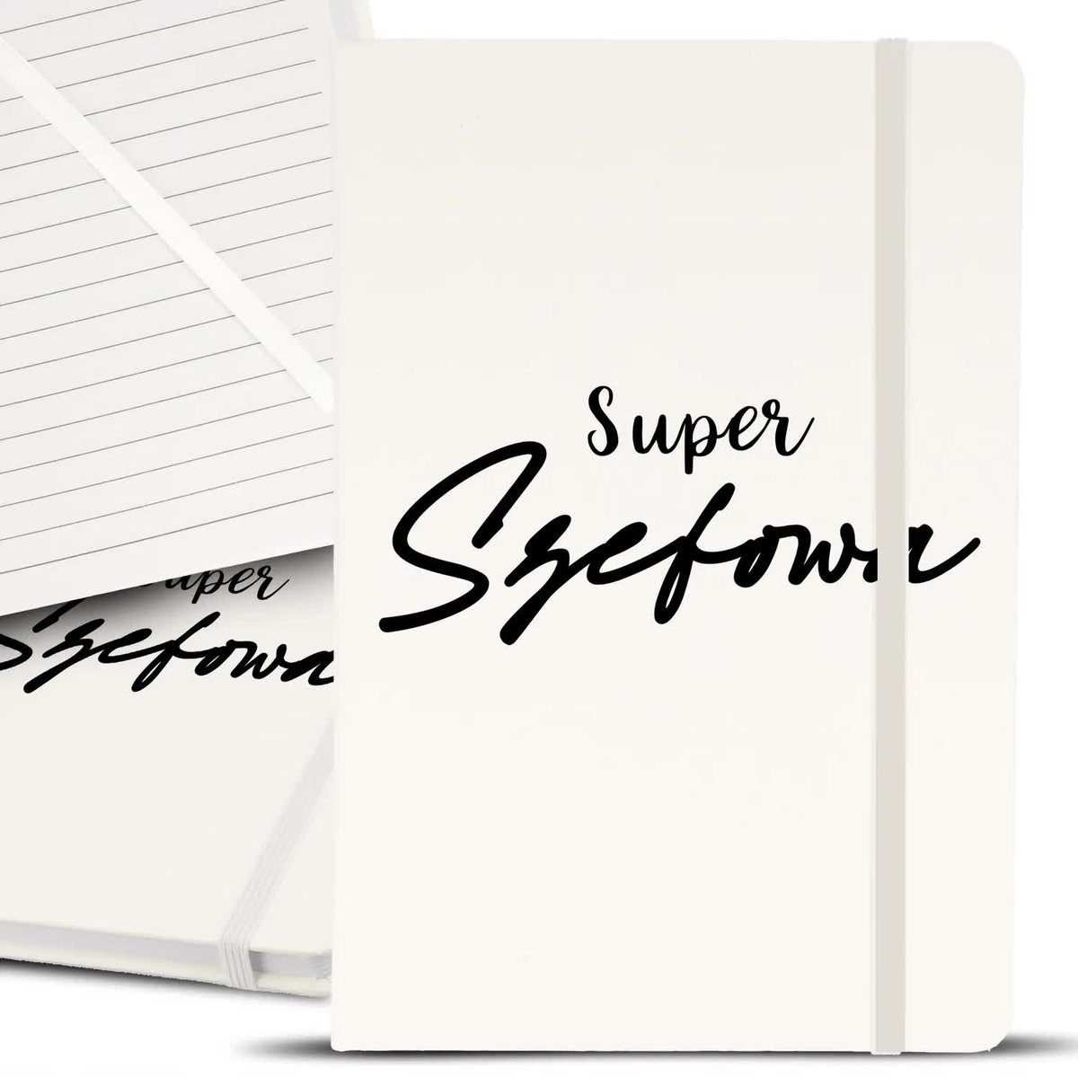 Notatnik Notes Planer A5 Biały SUPER SZEFOWA Wzory