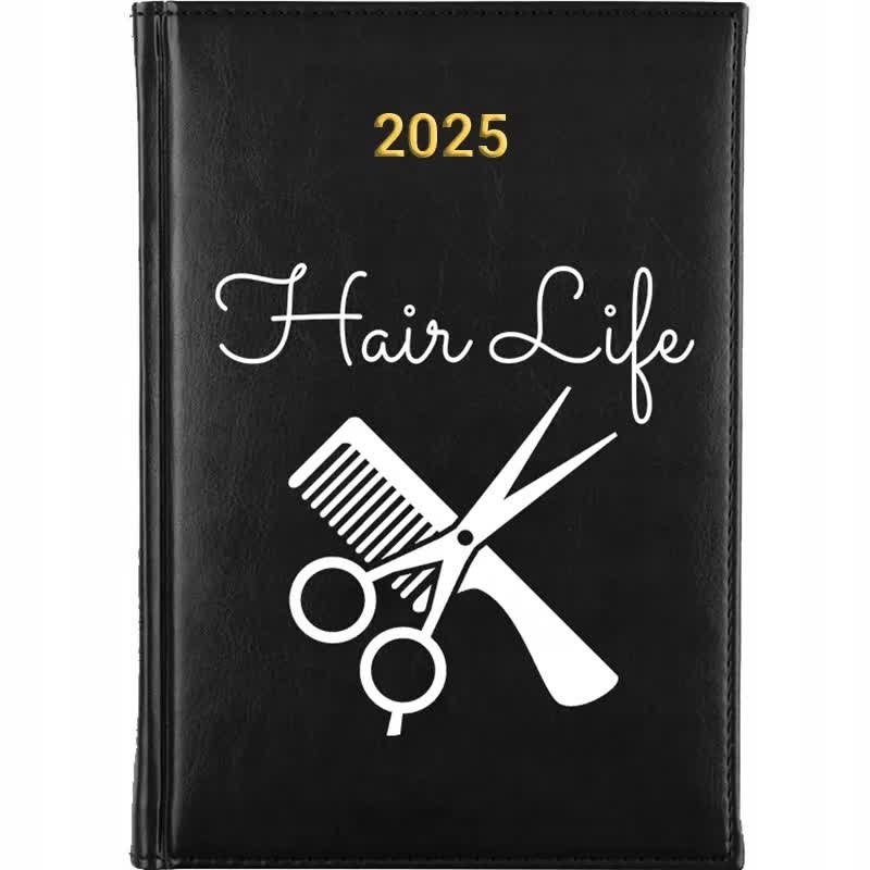 Kalendarz Książkowy A5 2025 HAIR LIFE Terminarz Dla Fryzjerki Planer Wzory