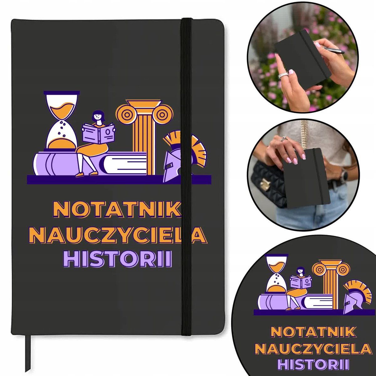 NOTES PLANER A5 CZARNY DLA NAUCZYCIELA HISTORII