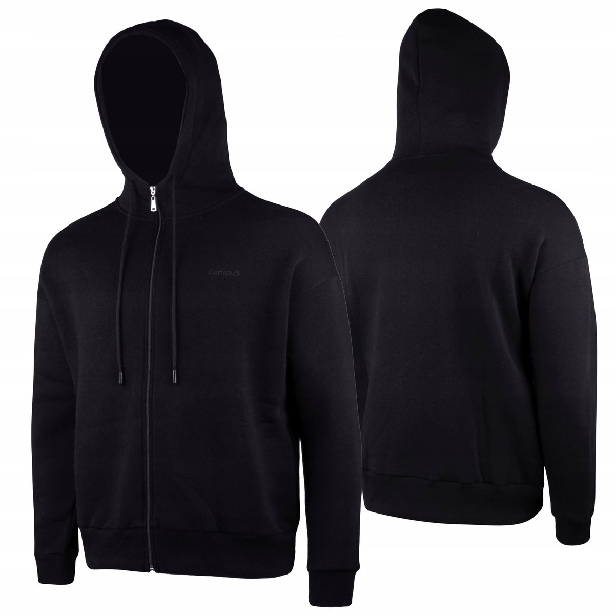 BLUZA damska CAMPUS TALISHA dresowa ROZPINANA oversize z KAPTUREM czarna S