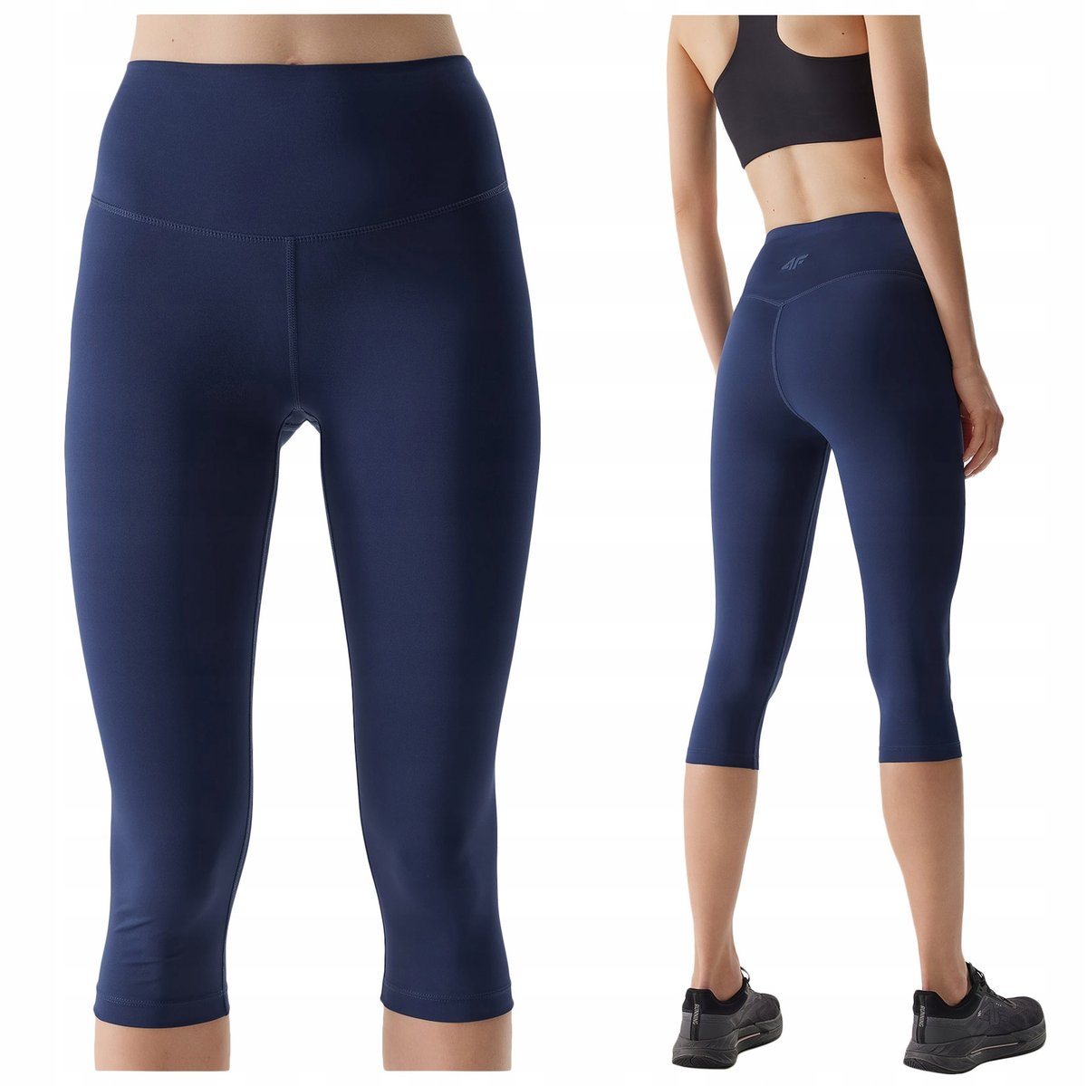 LEGGINSY 3/4 treningowe damskie 4F SPODENKI na siłownię sportowe fitness S