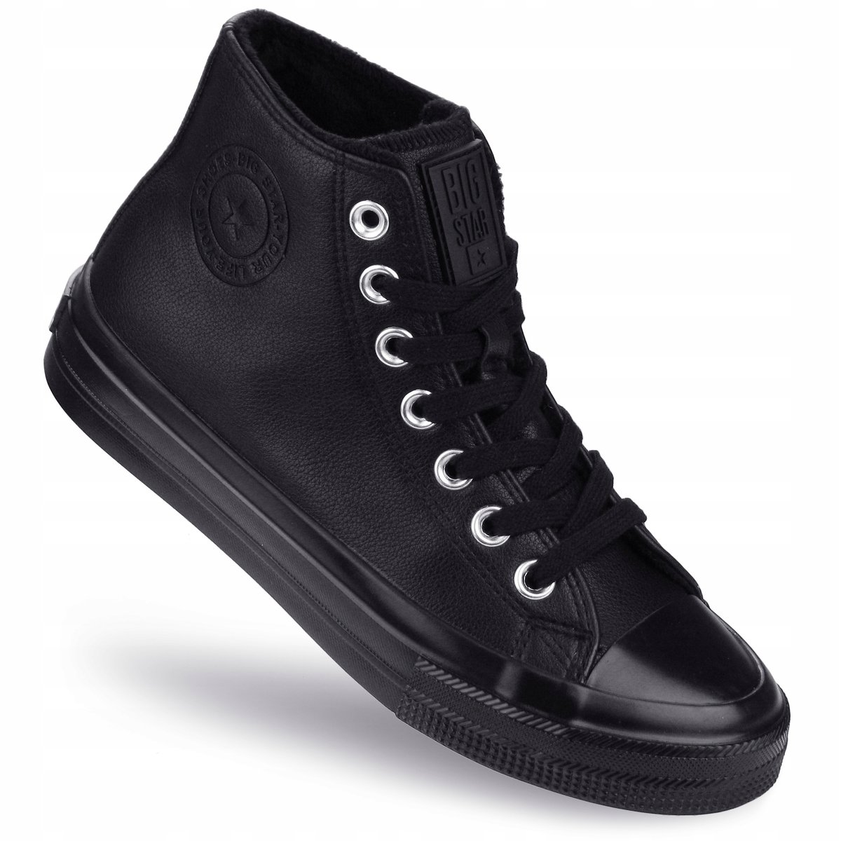 TRAMPKI damskie BUTY ZIMOWE ocieplane BIG STAR wysokie OO274936 czarne 37