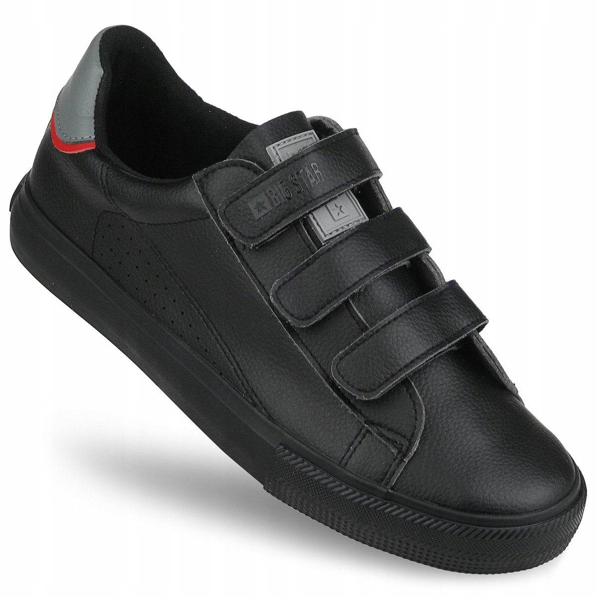 TRAMPKI damskie na rzepy niskie czarne BIG STAR buty ekoskóra LL274A208 39