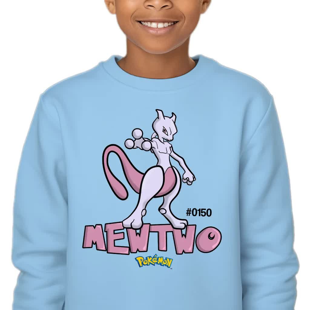 Bluza Dziecięca Blue Bez Kaptura Super Prezent Dla Dziecka Mewtwo 140 Wz