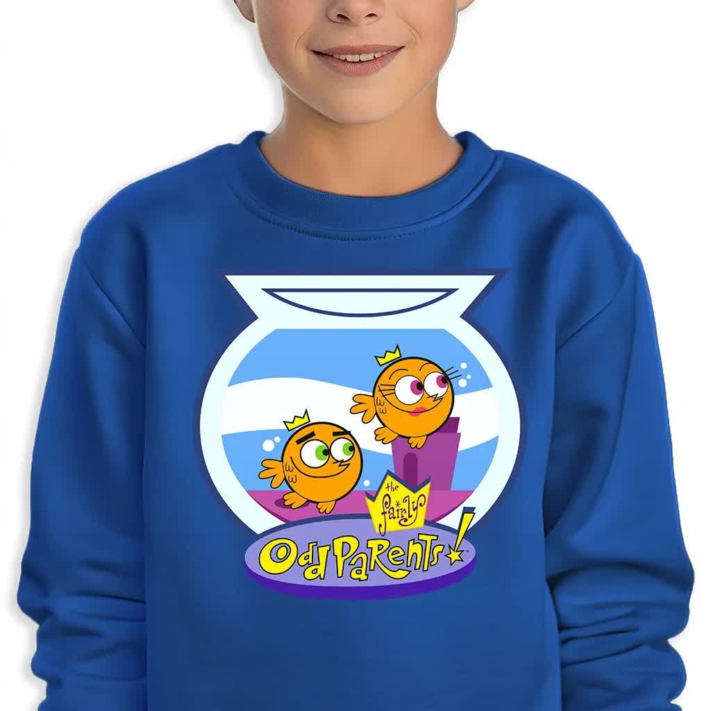 Bluza Dziecięca Granatowy Wróżkowie Chrzestni Rybki Mix Wzorów 116 Cm (5-6)
