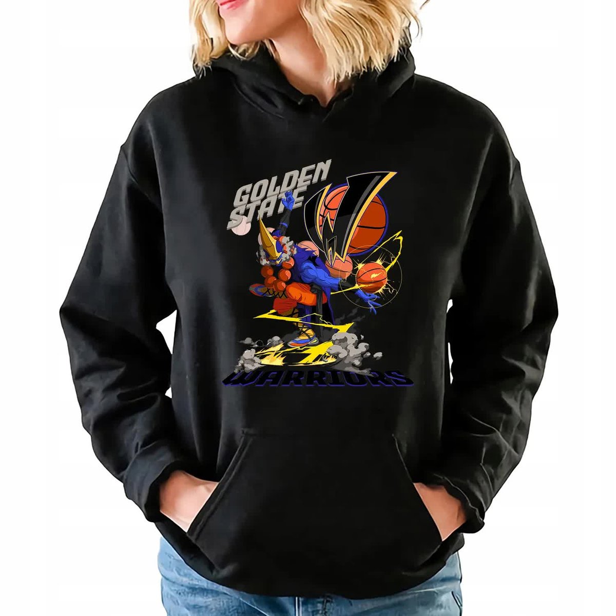 Bluza Damska Z Kapturem Golden Tatae Warriors Koszykówka Wzory Rozmiar Xl
