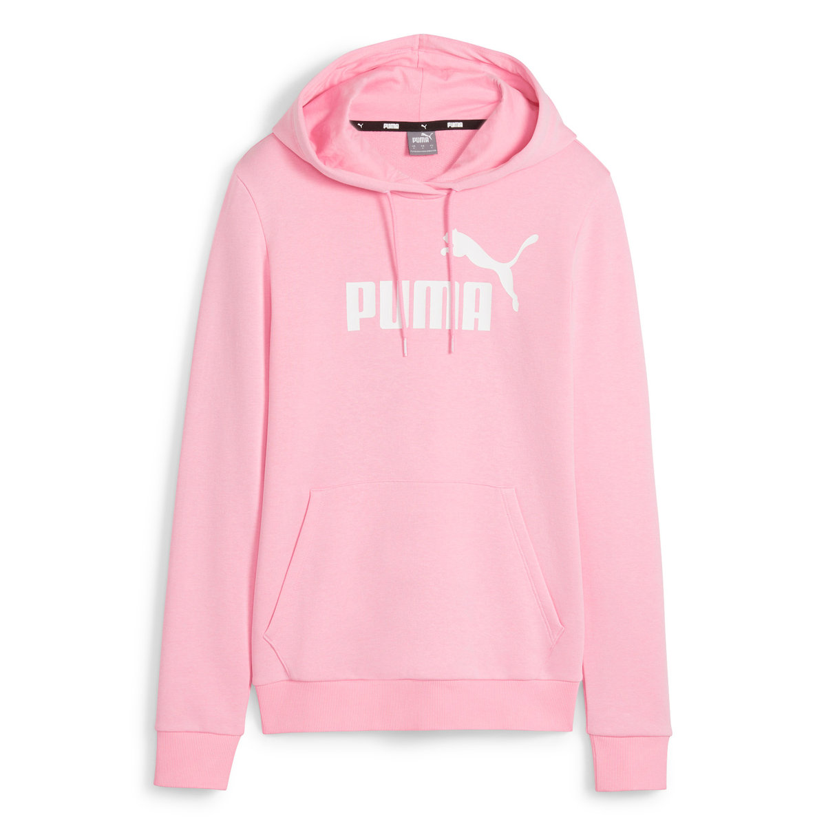 BLUZA damska PUMA Ess Logo DRESOWA z KAPTUREM KANGURKA Różowa XS