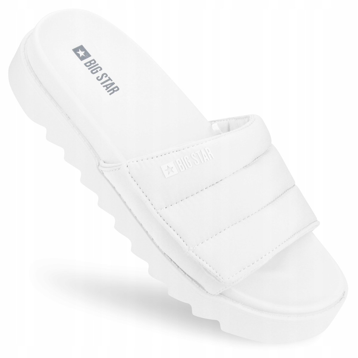 KLAPKI damskie CASUAL plażowe kapcie BIG STAR piankowe NN274771 białe 38