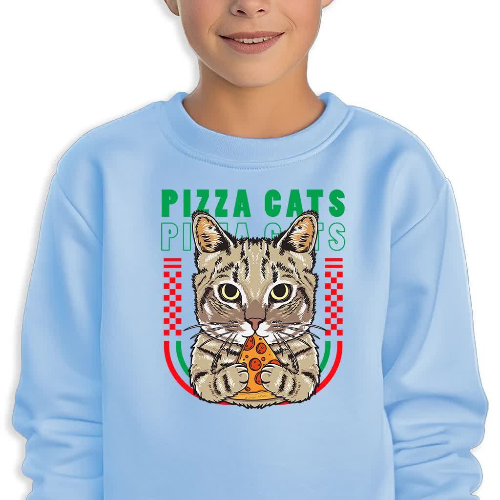 Bluza Dziecięca Niebieska Pizza Cats Mix Różnych Wzorów -152 Cm (12-13)