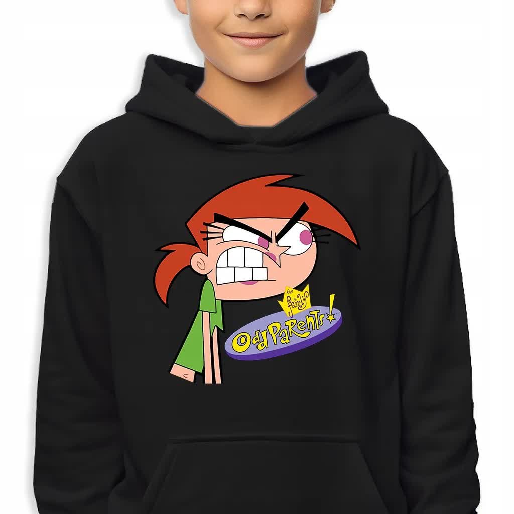 Bluza Dziecięca Z Kapturem Czarna Vicky Wróżkowie Chrzestni 152 Cm Wzory