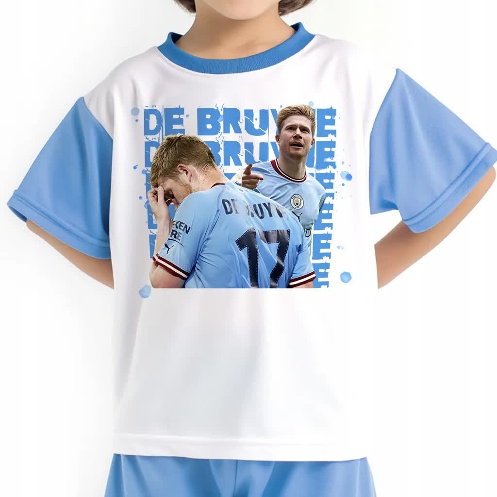 Piżama Dziecięca KEVIN DE BRUYNE Koszulka + Spodnie Piłkarskie Wzory 98 cm