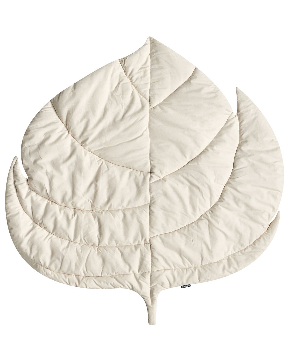 Mata do zabawy liść 110 x 110 cm złamana biel OLIMP