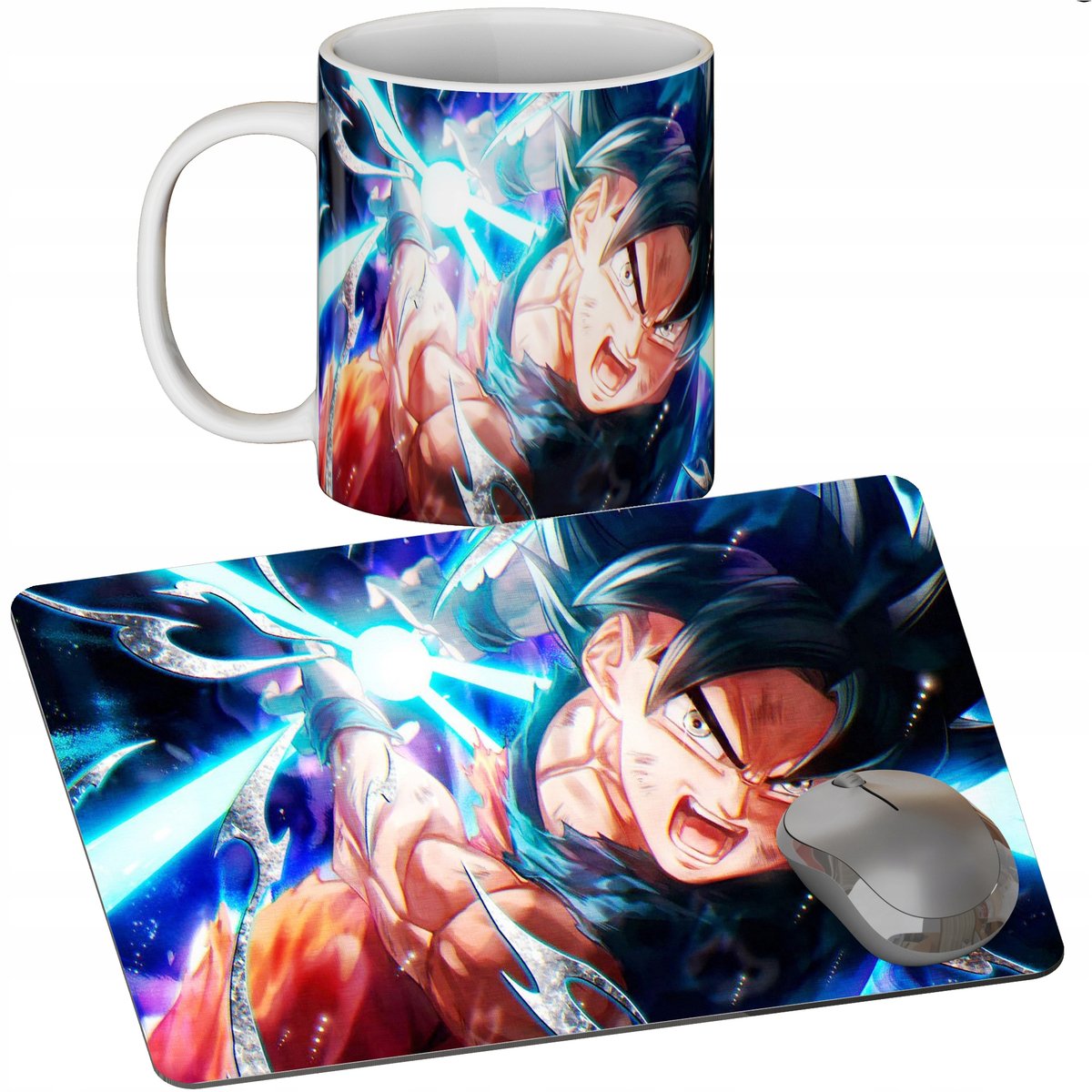 Zestaw Kubek + Podkładka - Dragon Ball Goku - Prezent Wiele Wzorów + Imię