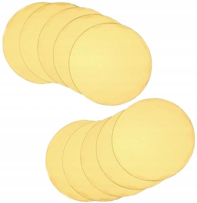 Podkład pod tort złoty okrągły bankietówka monoporcje 12cm 10szt
