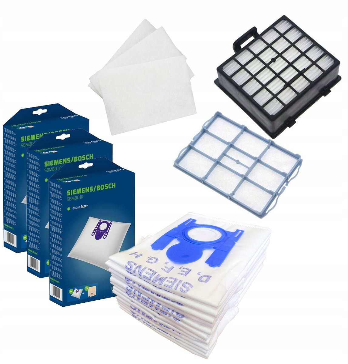 12x WORKI + FILTR HEPA SILNIKA DO BOSCH GL30