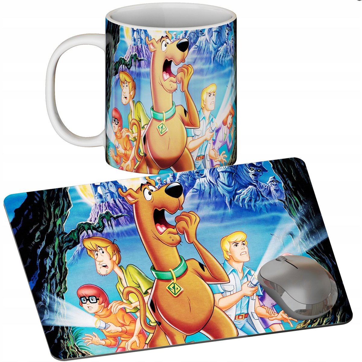 Zestaw Kubek + Podkładka - Scooby Doo Pies - Prezent Wiele Wzorów + Imię