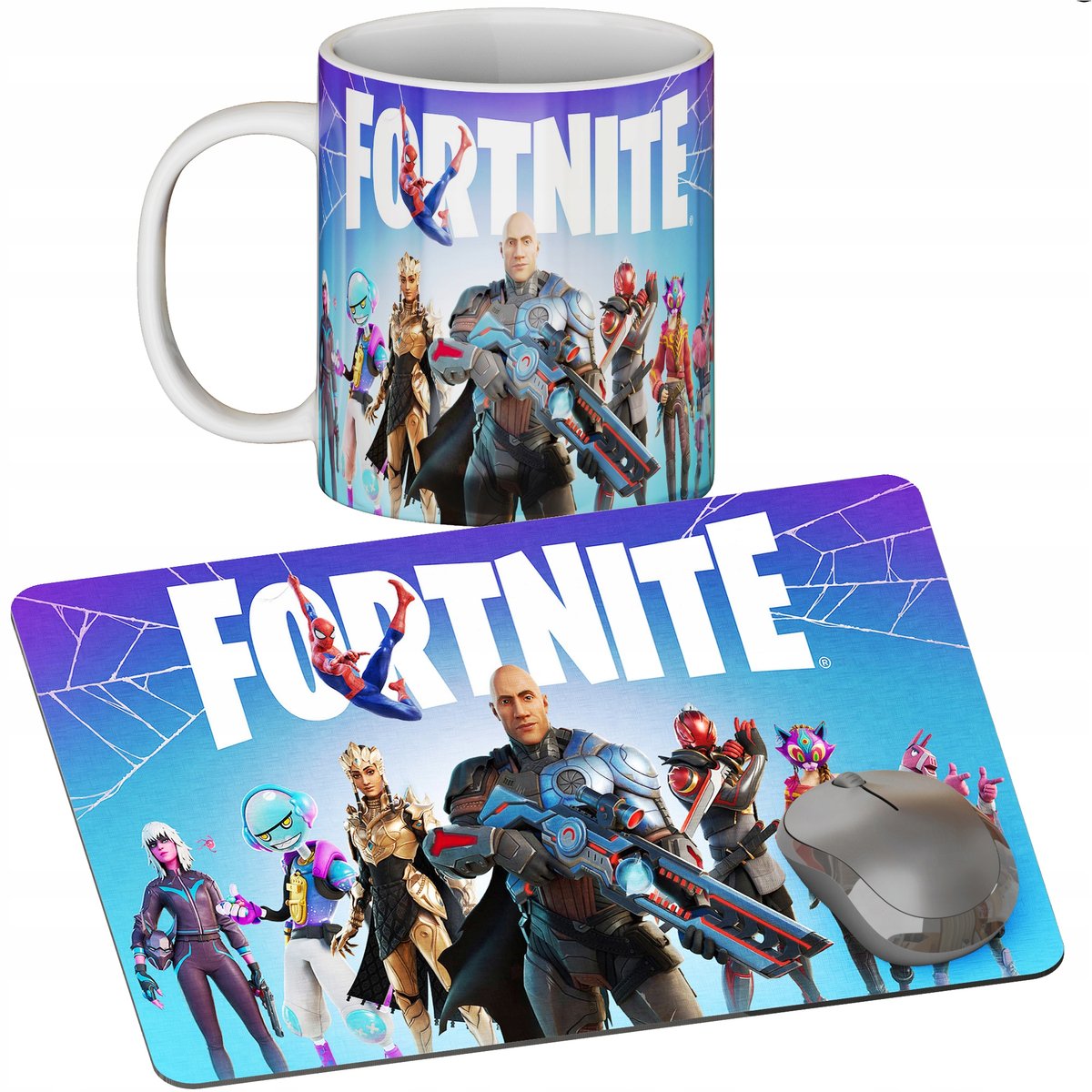 Zestaw Kubek + Podkładka - Fortnite Battle Royale- Prezent Wiele Wzorów+ Im