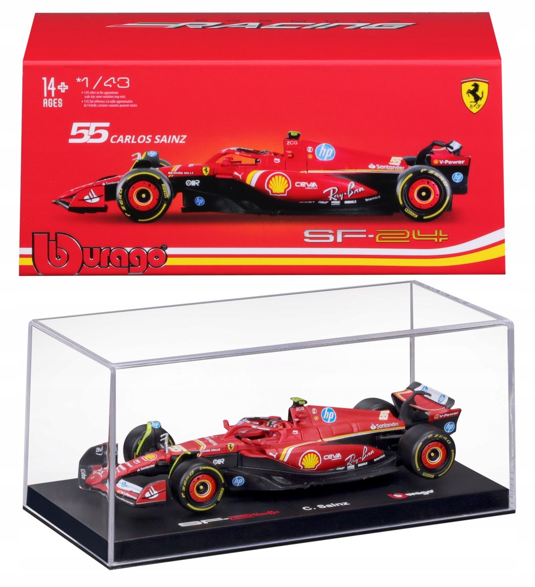 BOLID F1 Ferrari SF-24 GP Włoch 2024 Carlos Sainz 1:43 BBURAGO 18-36843