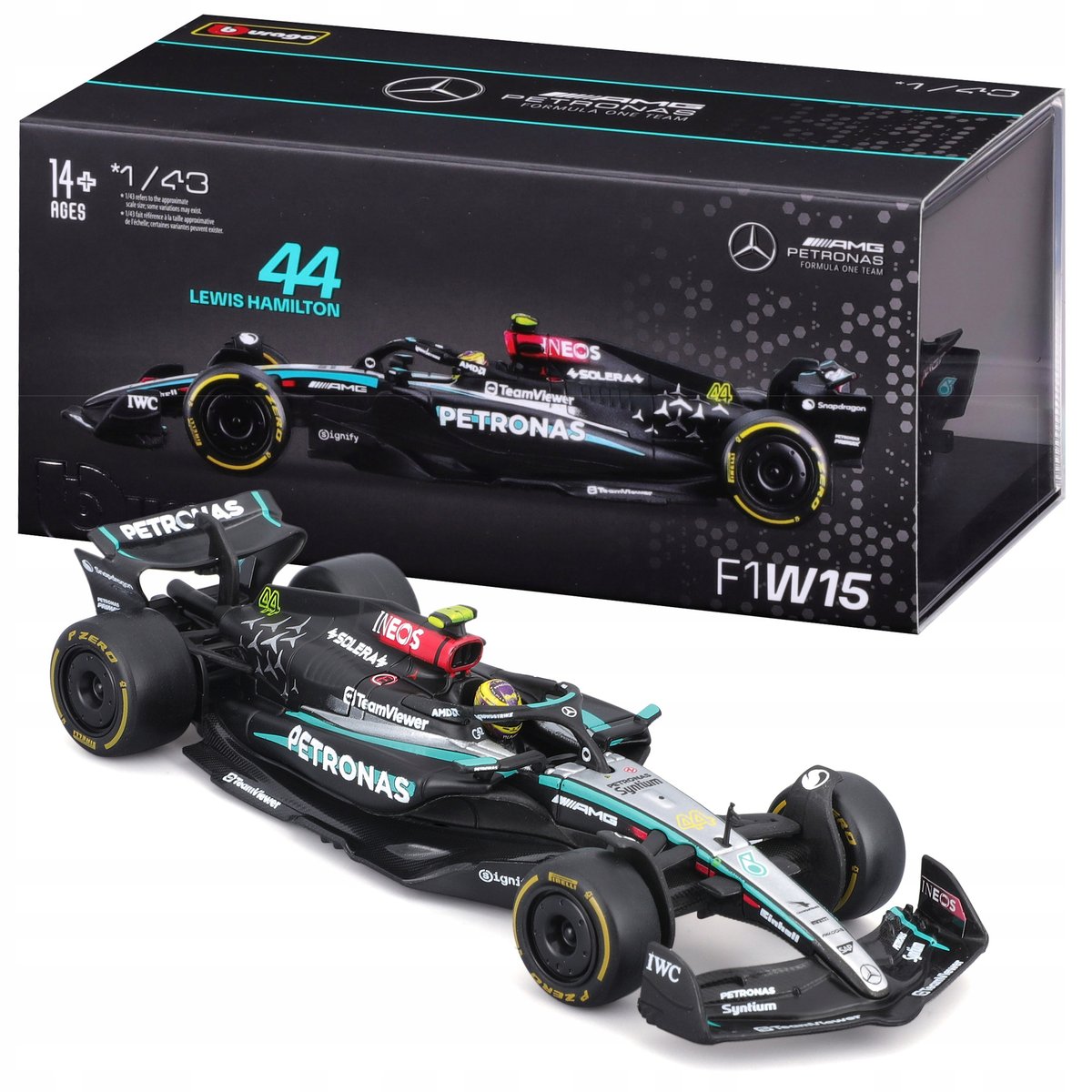 BOLID F1 Mercedes AMG W15 2024 Lewis Hamilton 1:43 BBURAGO 18-38209