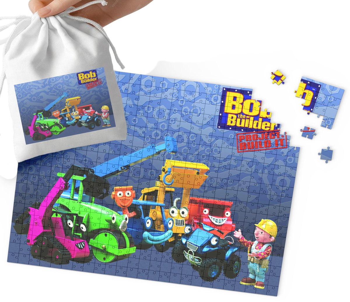 Puzzle - Bob Budowniczy Wzory Z Bajek Prezent Na Święta 96El + Woreczek
