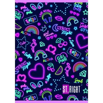 St.Right zeszyt okładka laminowana A5, 32 kartki, krata