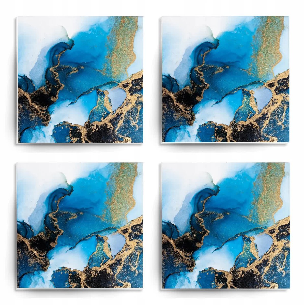 Zestaw Podkładek Szklanych Pod Kubek MARBLE Wzory