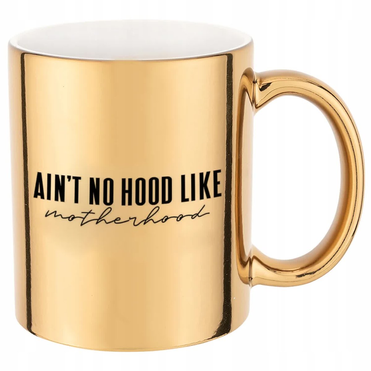 KUBEK ZŁOTY PREZENT AIN'T NO HOOD LIKE WYSOKIEJ JAKOŚCI NADRUK WULGARNE WZ