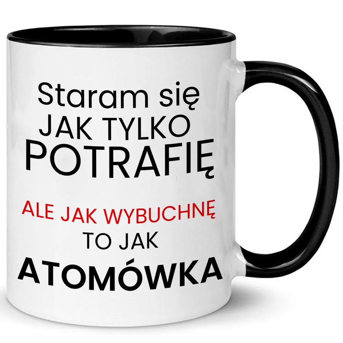 KUBEK BIAŁO-CZARNY IDEALNY PREZENT VIRAL WYBUCHNE JAK ATOMÓWKA WZORY