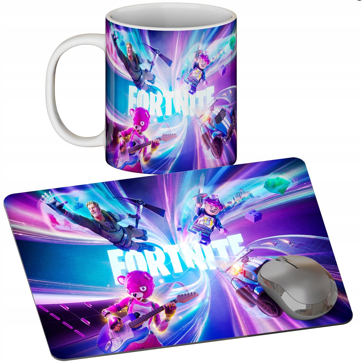 Zestaw Kubek + Podkładka - Fortnite Battle Royale- Prezent Wiele Wzorów+ Im