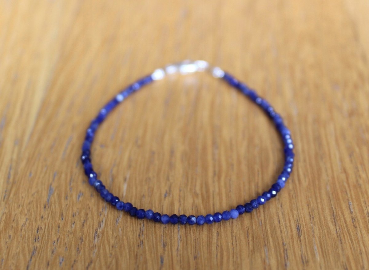 Bransoletka naturalny SODALIT fasetowany 2,0mm agalag