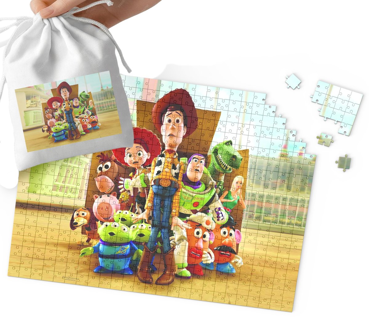 Puzzle - Toy Story Wzory Dla Dzieci Prezent Na Święta 96El + Woreczek