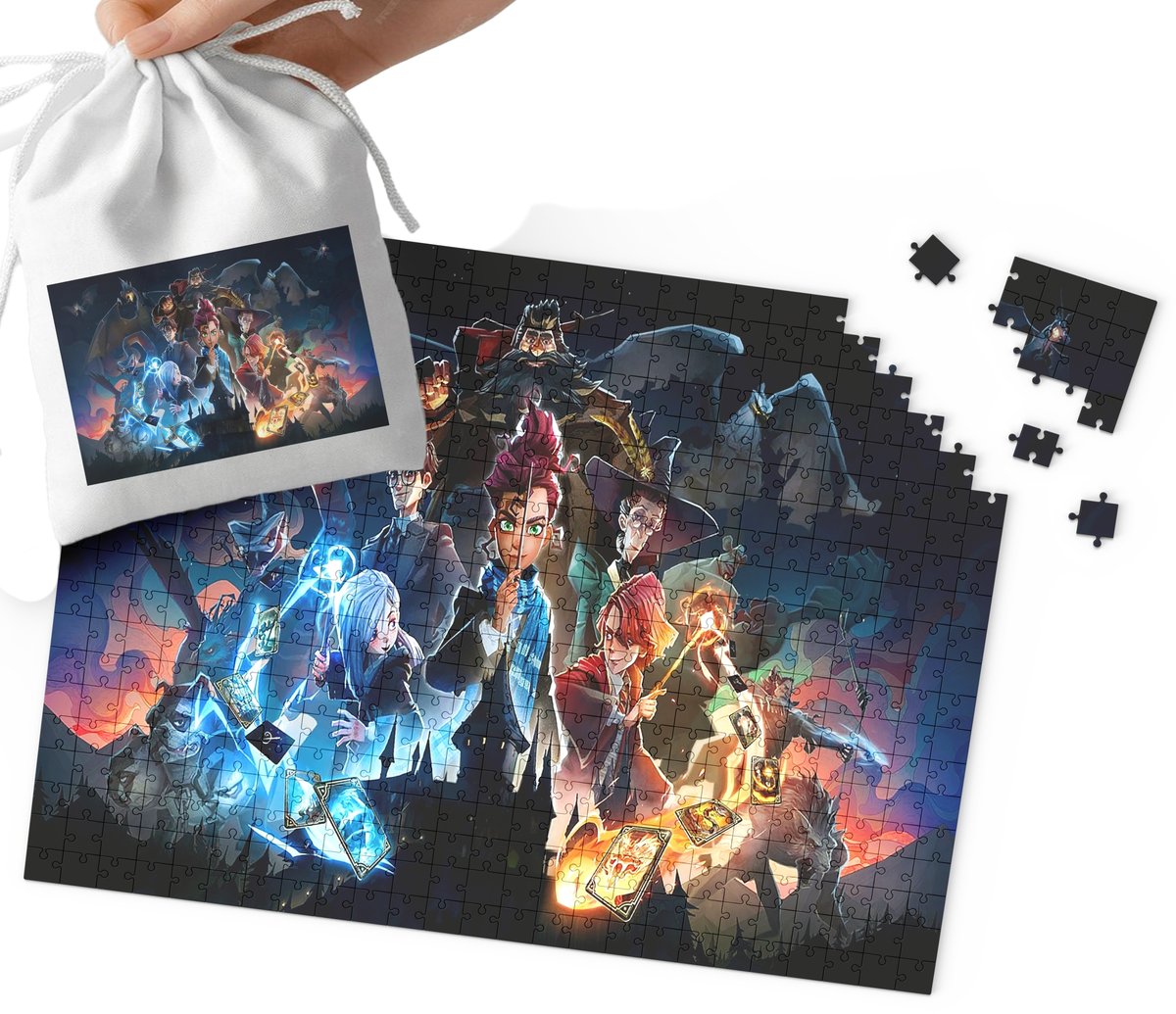 Puzzle Tradycyjne - Dla Fana Magii Wzory Z Bajek I Gier 96El + Woreczek