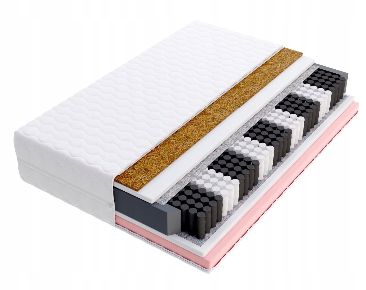 Materac 160x200 kokos visco 4cm multipocket DEIMOS