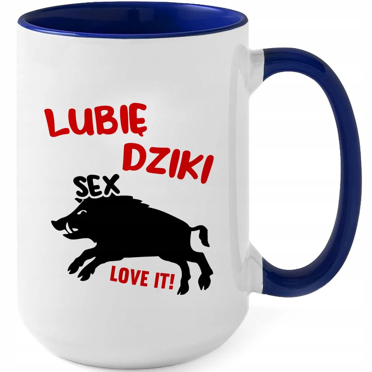 Kubek XXL Granatowy LUBIĘ DZIKI S*X Zabawny Na Prezent WIELE WZORÓW