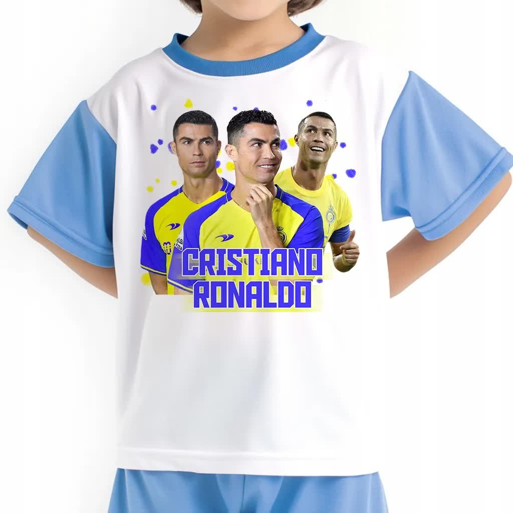 Piżama Dziecięca CHRISTIANO RONALDO T-Shirt+ Spodnie Piłkarze Wzory 116 cm