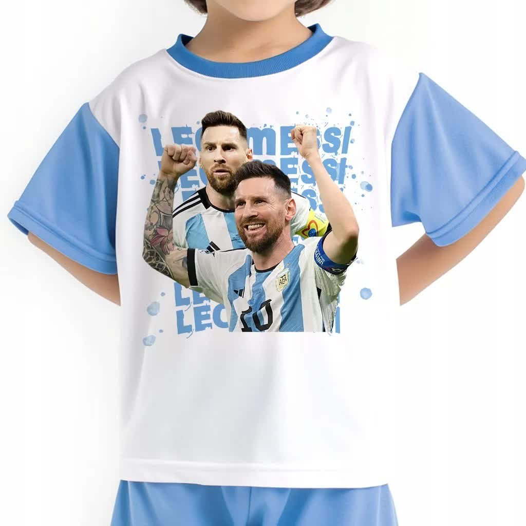 Piżama Dziecięca LEO MESSI Koszulka + Spodnie Piłkarskie Mix Wzorów 98 cm