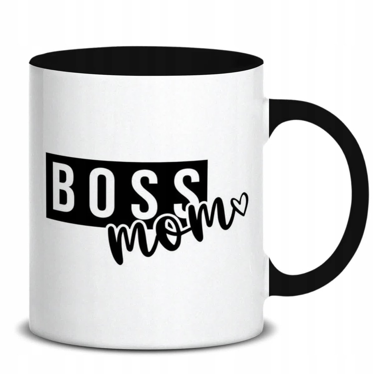 KUBEK BIAŁY PREZENT BOSS MOM WYSOKIEJ JAKOŚCI NADRUK MOCNE HARDCOROWE WZORY