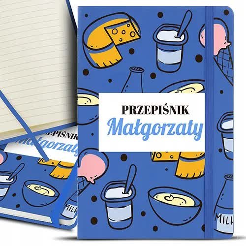 NOTES DO PRZEPISÓW ZESZYT KULINARNY GRANATOWY PERSONALIZOWANY Wzory