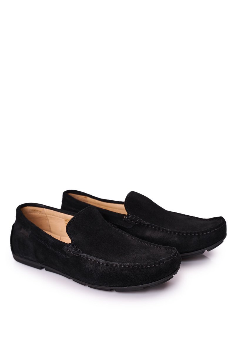 Zamszowe Casualowe Mokasyny GOE HH1N4080 Czarne-42