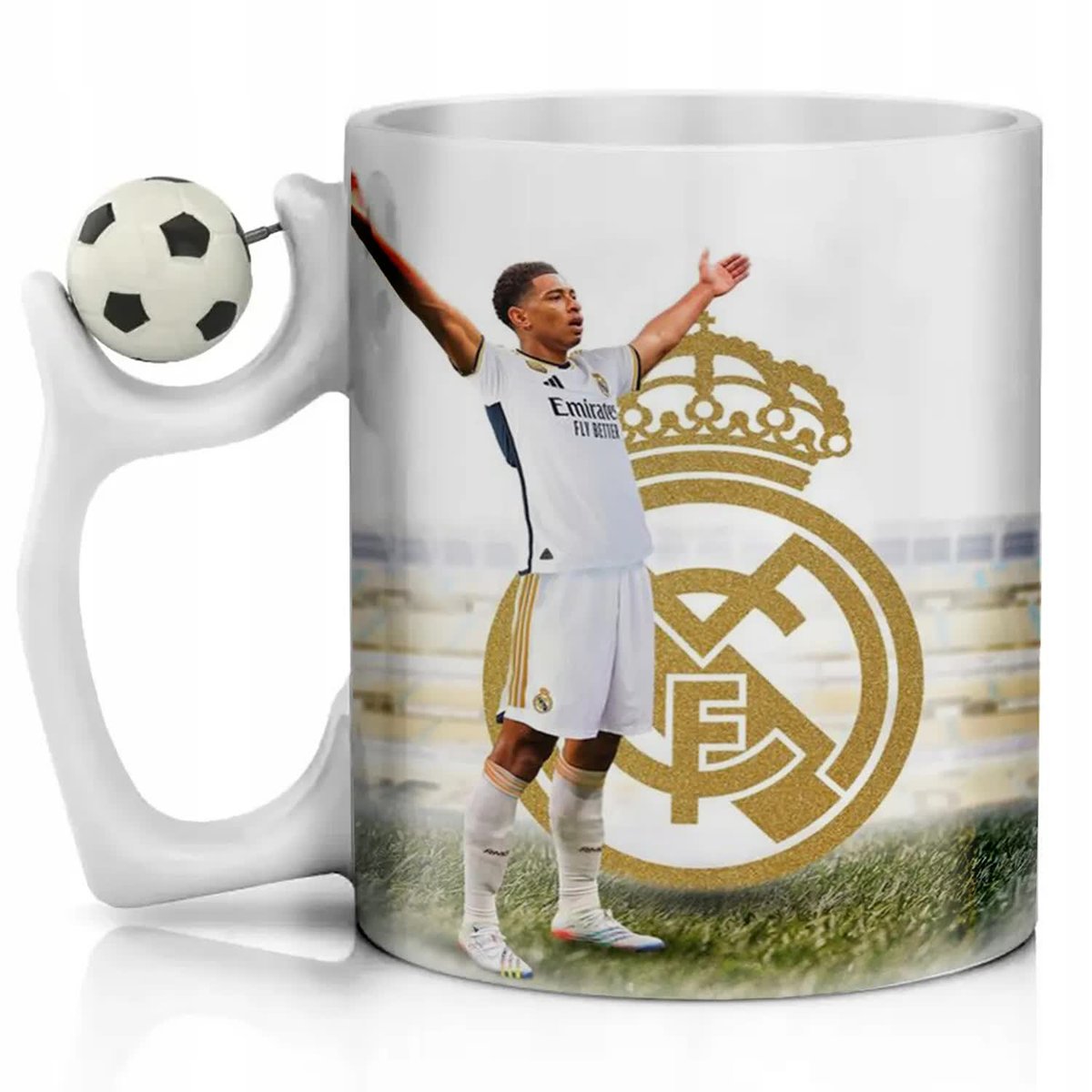 Kubek Uchwyt z Piłką JUDE BELLINGHAM Piłkarze Dla Fana Piłki Nożnej Wzory