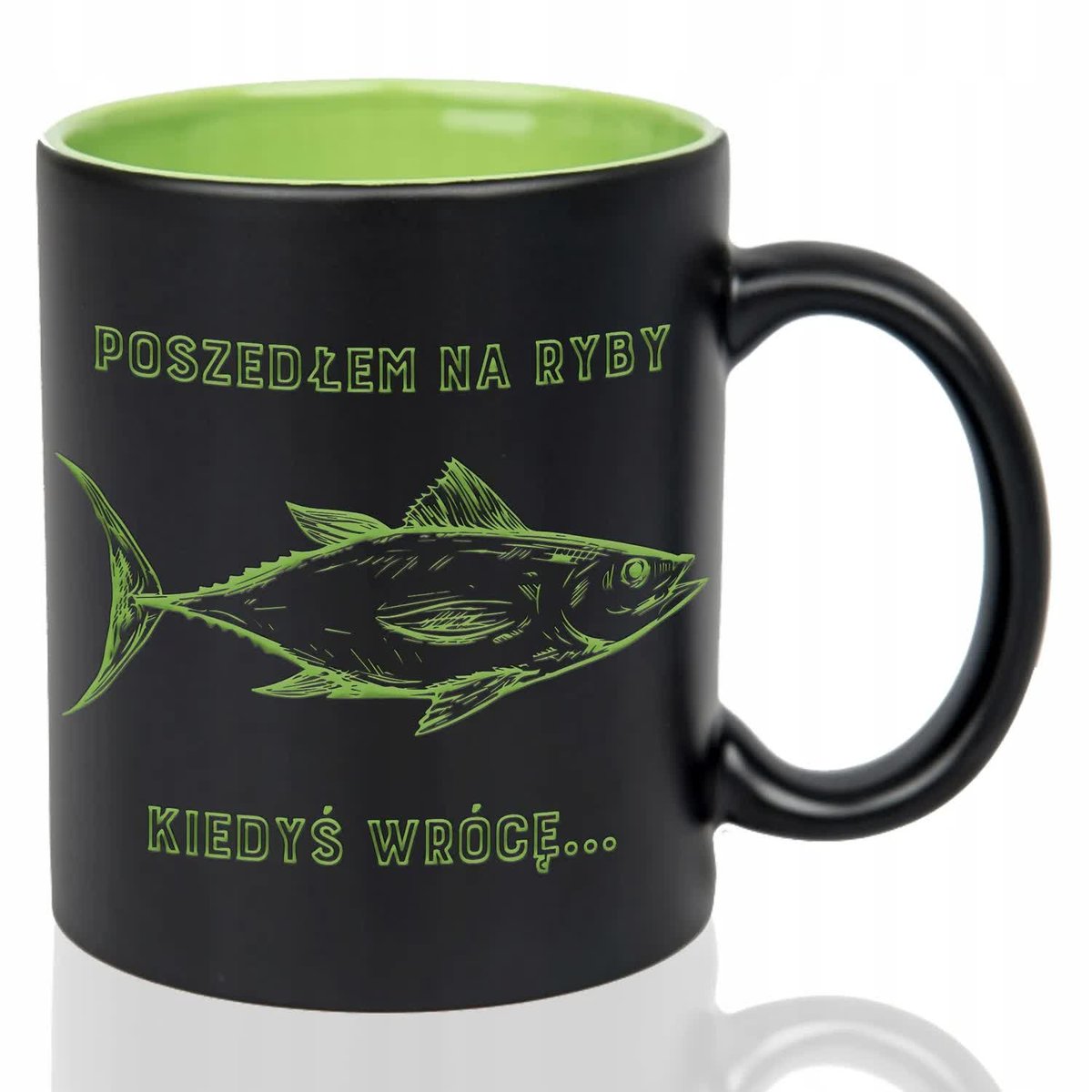 Kubek Grawer ZIELONE PREZENT DLA WĘDKARZA Poszedłem na ryby kiedyś wrócę wz