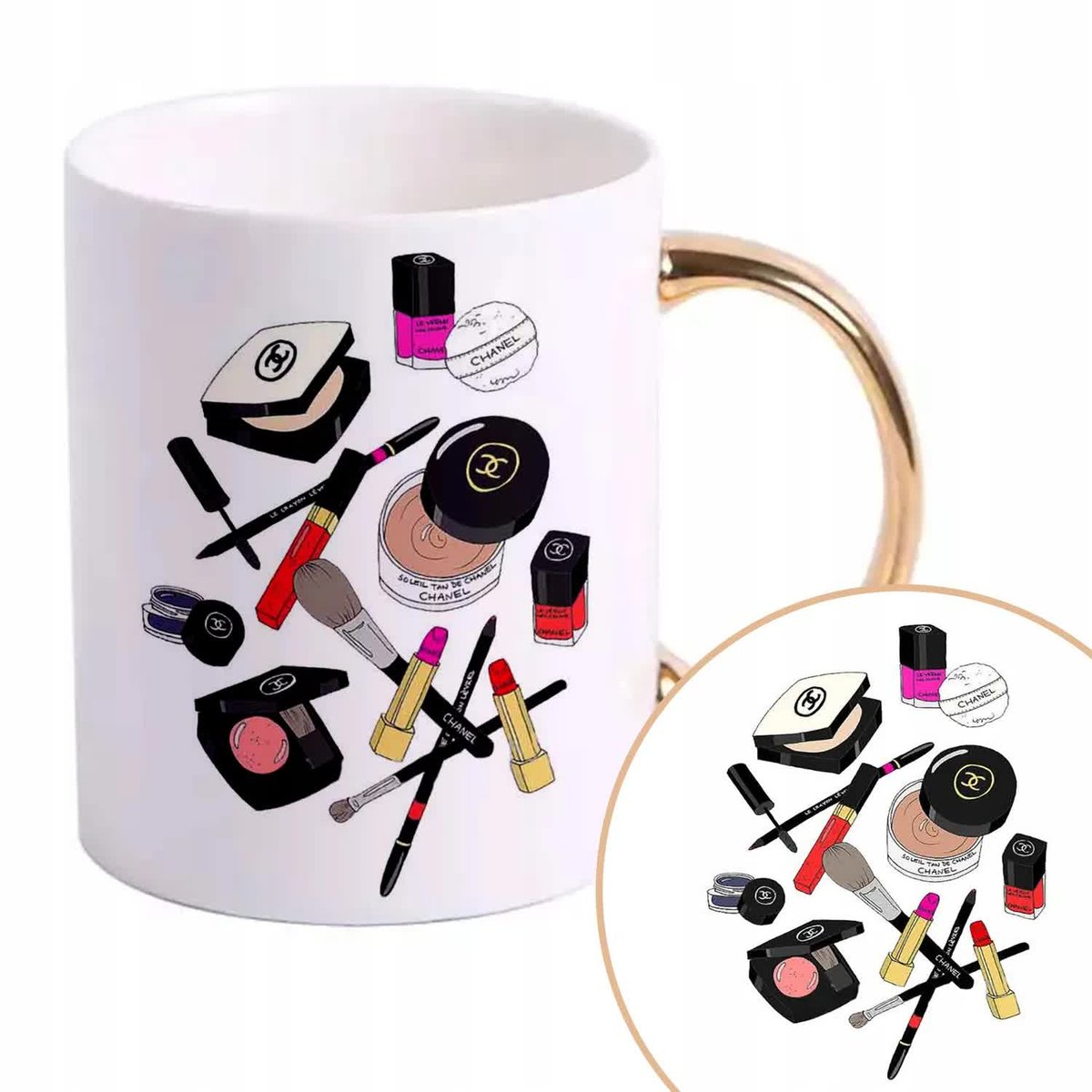 Kubek Złoty dla Dziewczyny PIĘKNE SUBTELNE WZORY