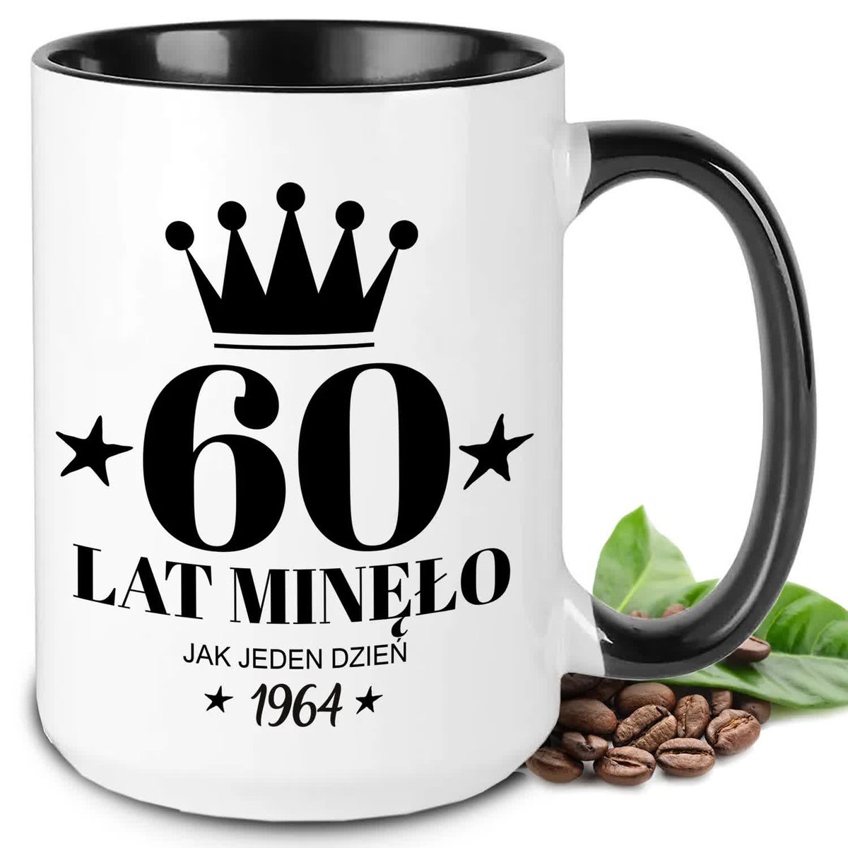 KUBEK XXL BIAŁY IDEALNY PREZENT NA 60 URODZINY ROCZKNIK 1964 WIELE WZORÓW
