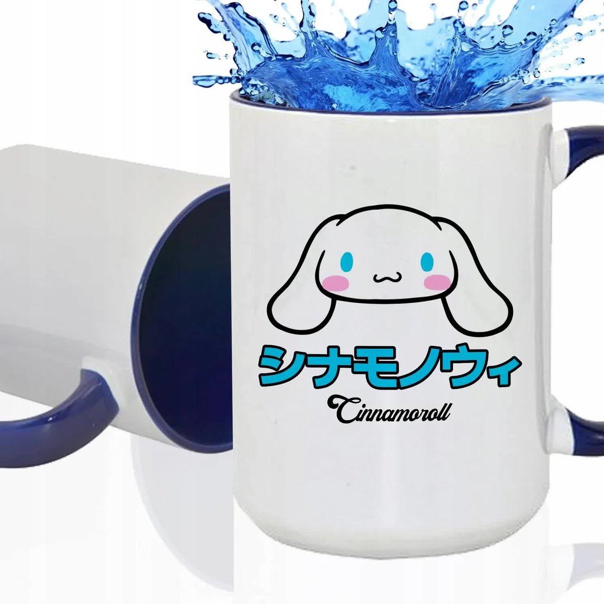 Kubek DUŻY XXL GRANATOWY Na Prezent Dla Fana Kawaii CINNAMOROLL Wzory